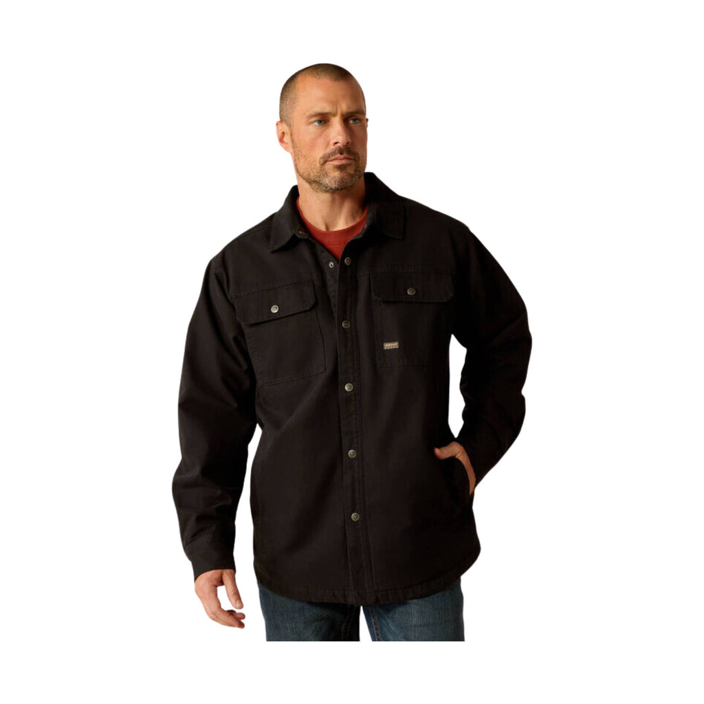 Ariat Men's Rebar Canvas Shirt Jacket - Black - Lenny's Shoe & Apparel