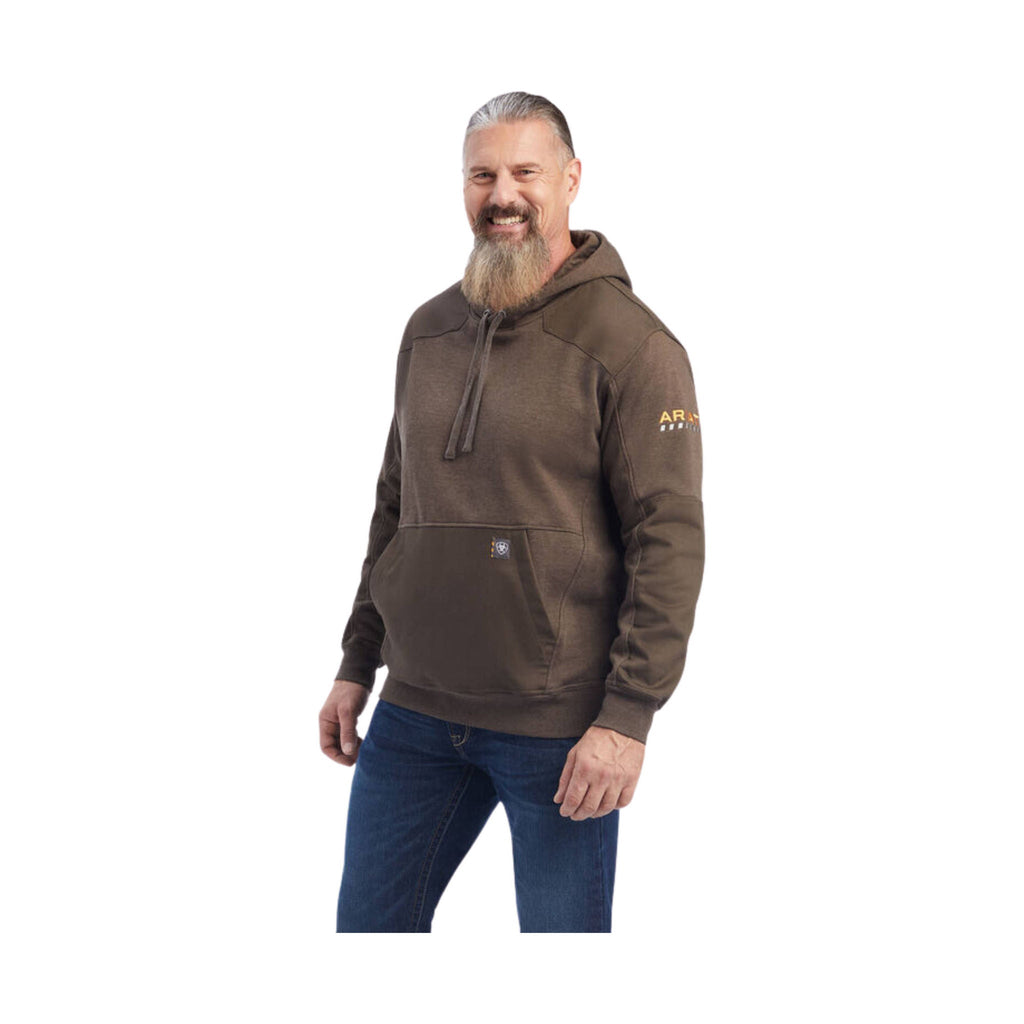 Ariat Men's Rebar Workman DuraCanvas Hoodie - Wren Heather - Lenny's Shoe & Apparel