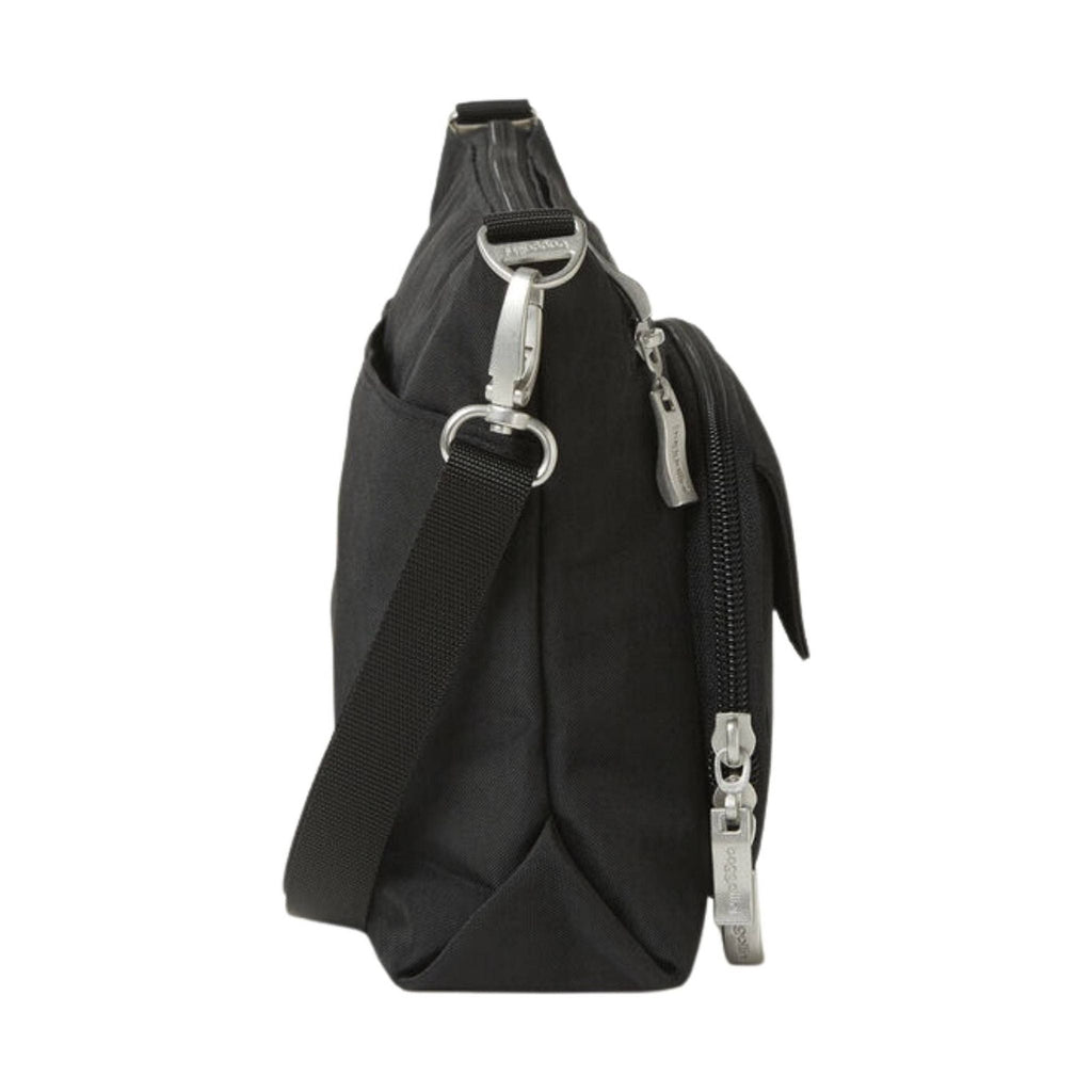 Baggallini Original RFID everyday XBody - Black With Sand Lining - Lenny's Shoe & Apparel