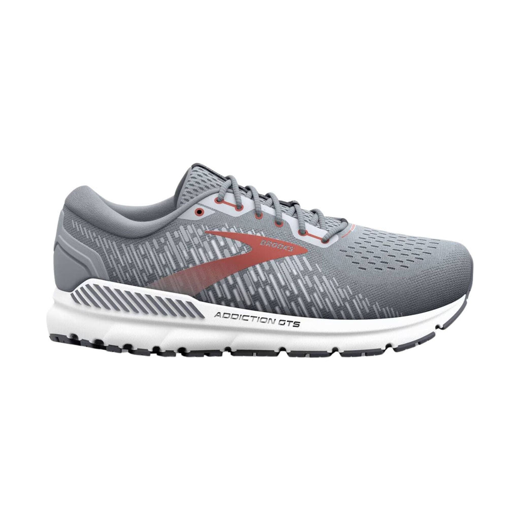 Brooks Men's Addiction GTS 15 Running Shoes - Grey/Ebony/Chili Oil - Lenny's Shoe & Apparel