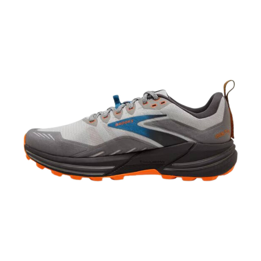 Brooks Men's Cascadia 16 Trail Running Shoes - Oyster Mushroom/Alloy/Orange - Lenny's Shoe & Apparel