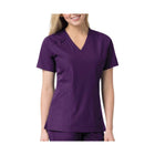 Carhartt Force Women's Liberty Multi Pocket V Neck Scrub Top - Eggplant - Lenny's Shoe & Apparel