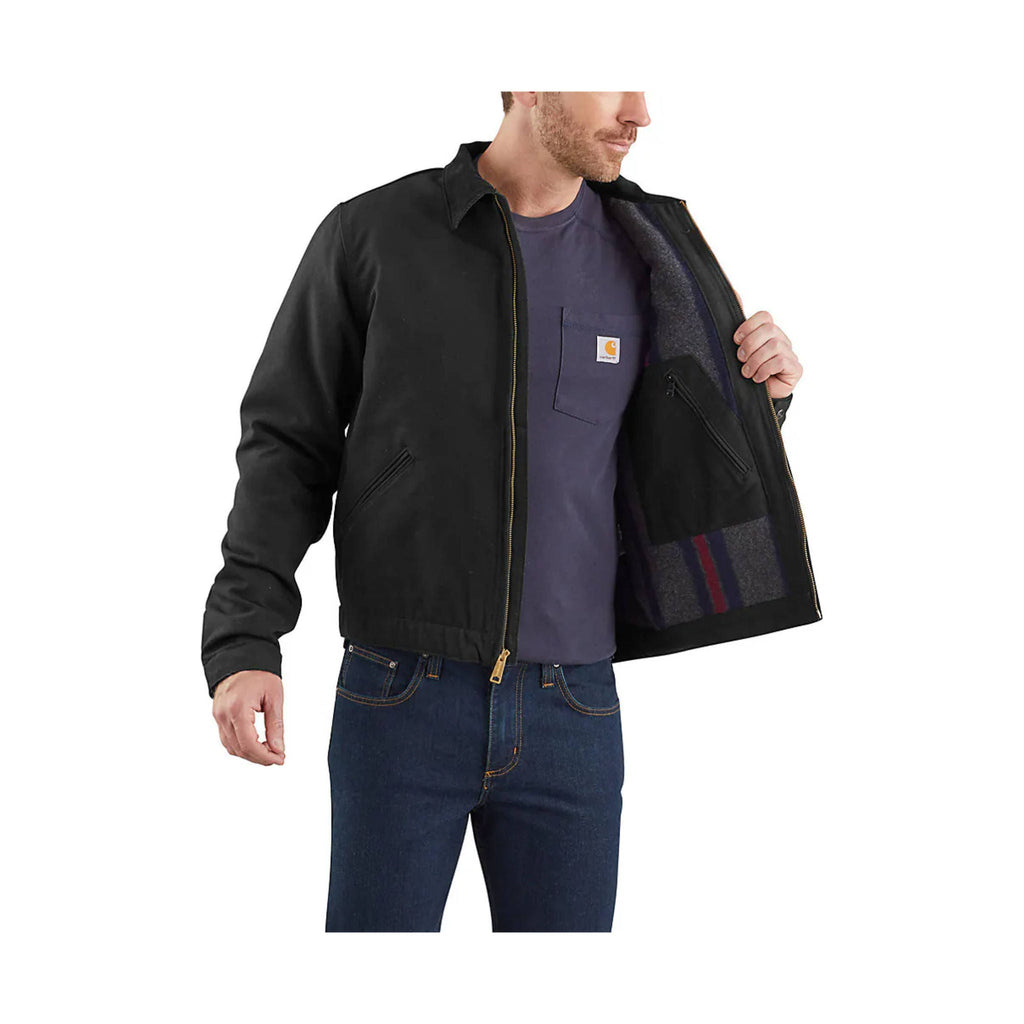 Carhartt Men's Blanket Lined Relaxed Fit Detroit Jacket - Black - Lenny's Shoe & Apparel