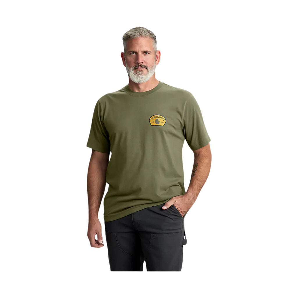 Carhartt Men's Relaxed Fit Lightweight Short Sleeve 1889 Graphic Tee - Dusty Olive - Lenny's Shoe & Apparel