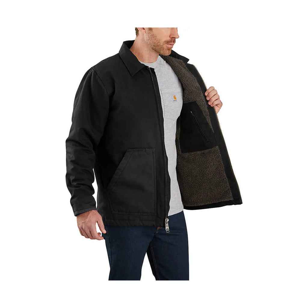 Carhartt Men's Sherpa Lined Loose Fit Field Jacket - Black - Lenny's Shoe & Apparel