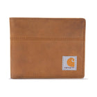 Carhartt Saddle Leather Bifold Legacy Passcase Wallet - Brown - Lenny's Shoe & Apparel