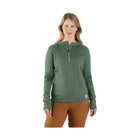 Carhartt Women's Force Relaxed Fit Half Zip Hooded T Shirt - Frosted Balsam - Lenny's Shoe & Apparel