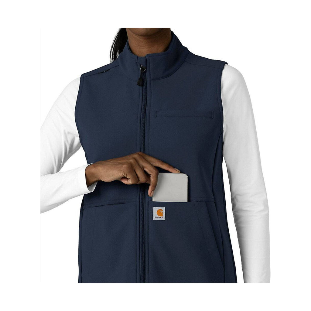 Carhartt Women's Rugged Flex Bonded Fleece Vest - Navy - Lenny's Shoe & Apparel