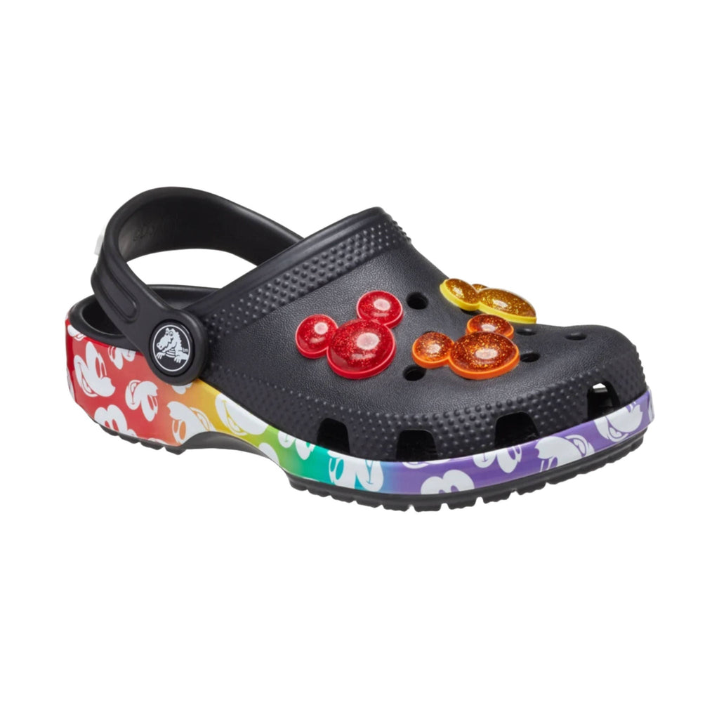 Crocs Toddler Classic Disney Rainbow Clog - Black/Multi - Lenny's Shoe & Apparel