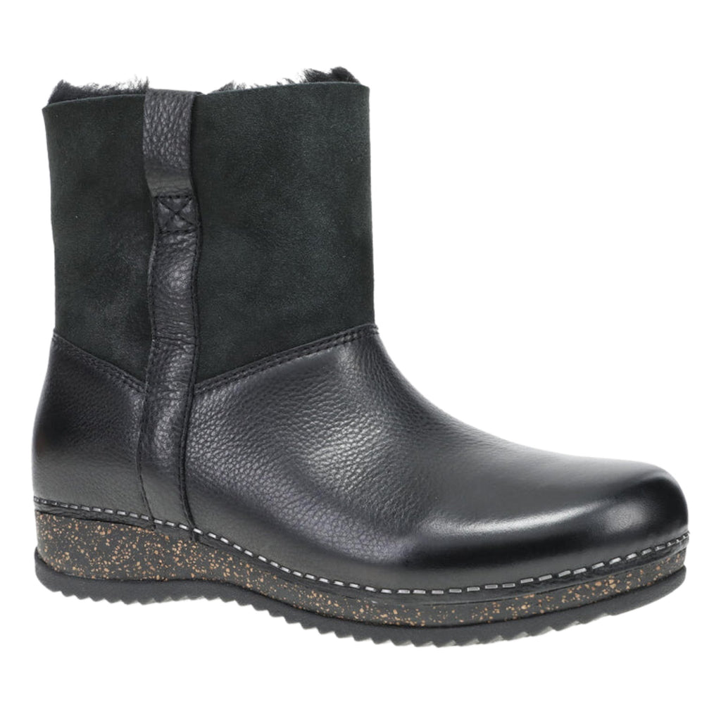 Dansko Women's McKenzie Boots - Black Waxy Milled - Lenny's Shoe & Apparel