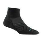 Darn Tough Vermont Women's Run Quarter No Cushion Ultra Lightweight Running Sock - Black - Lenny's Shoe & Apparel