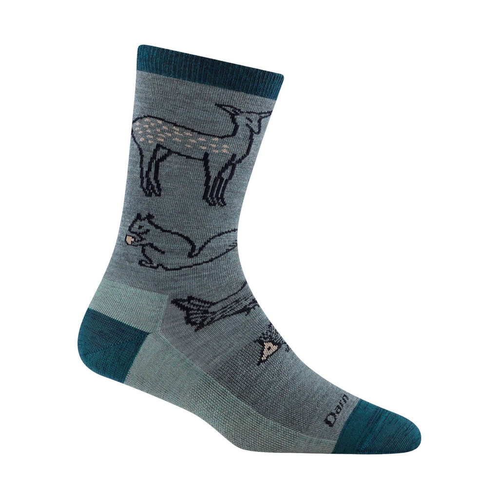 Darn Tough Vermont Women's Woodland Creatures Crew Lightweight Lifestyle Sock - Seafoam - Lenny's Shoe & Apparel