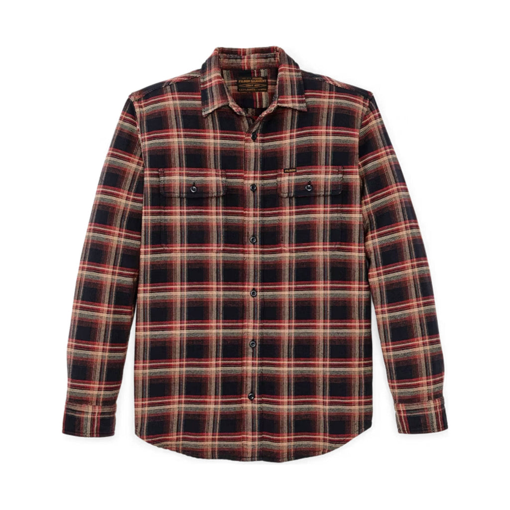 Filson Men's Vintage Flannel Work Shirt - Black Rust Multi Plaid - Lenny's Shoe & Apparel