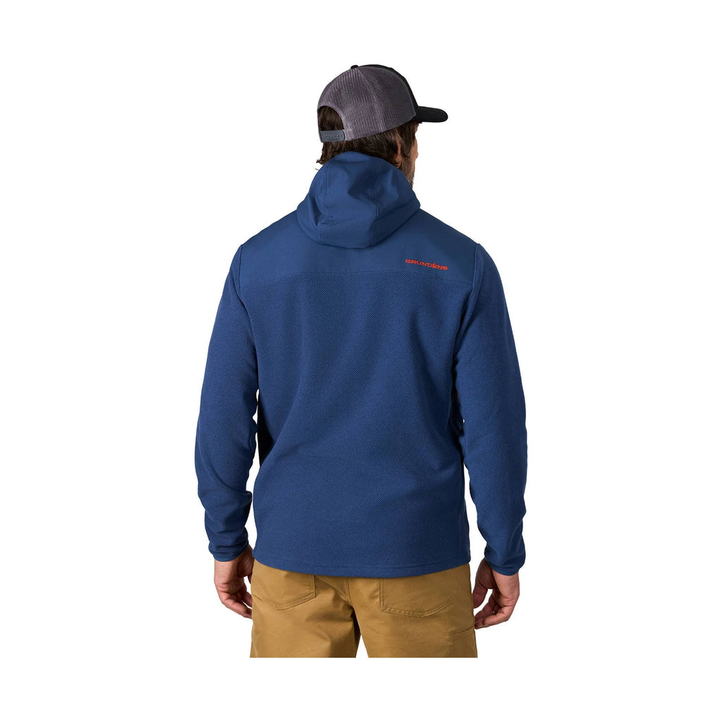 Grundens Men's Bering Fleece Pro Full Zip Hoodie - Blue Abyss - Lenny's Shoe & Apparel