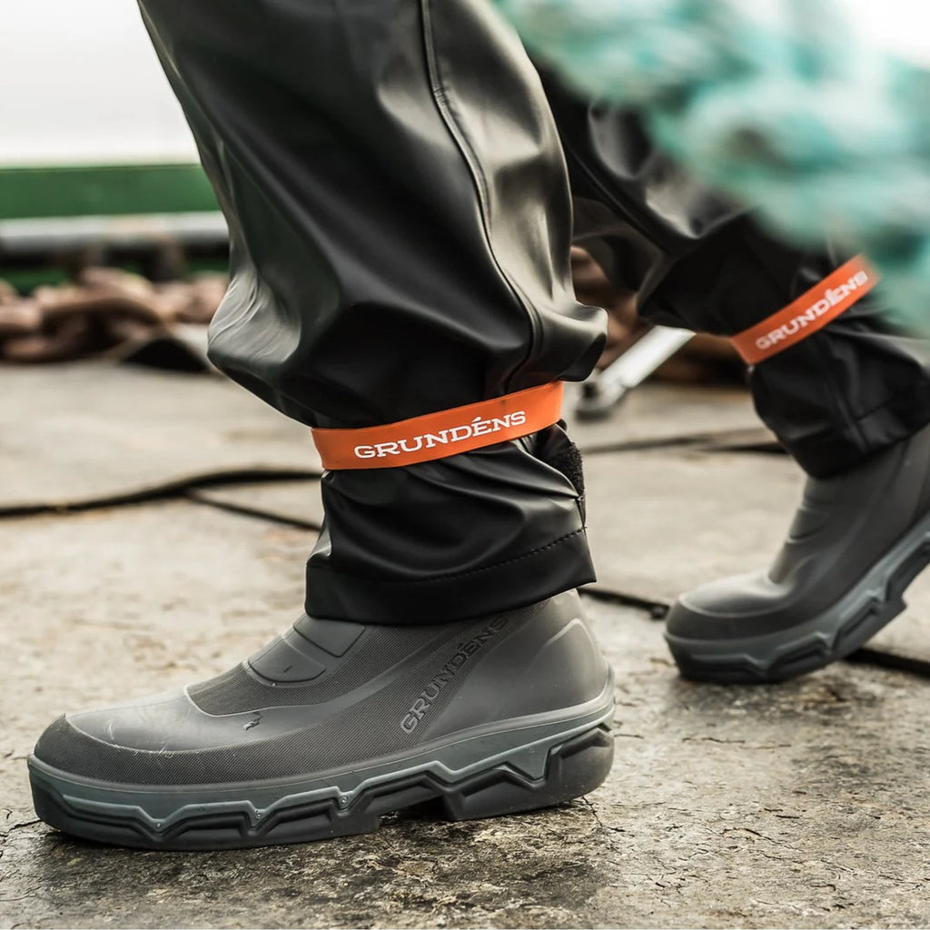 Grundens Men's Deck Boss 15 Inch Fishing Boot - Light Grey - Lenny's Shoe & Apparel