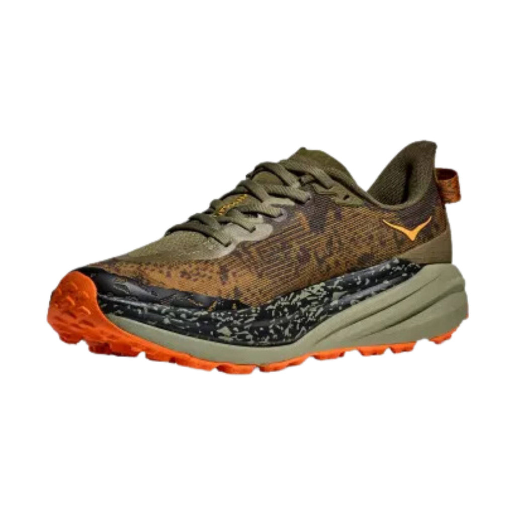 HOKA Men's Speedgoat 6 Trail Running Shoes - Antique Olive/Squash - Lenny's Shoe & Apparel