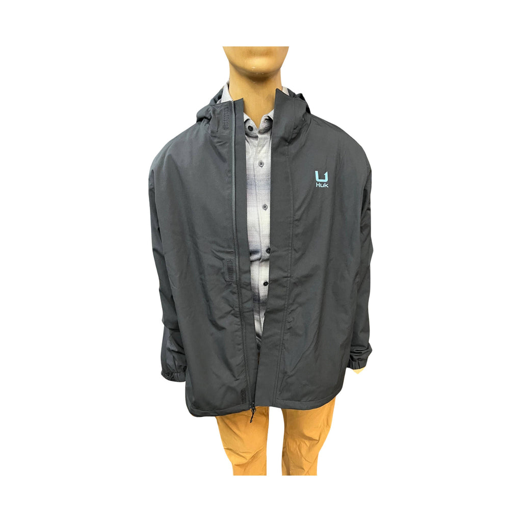 Huk Men's Storm Jacket - Black/ Blue - Lenny's Shoe & Apparel