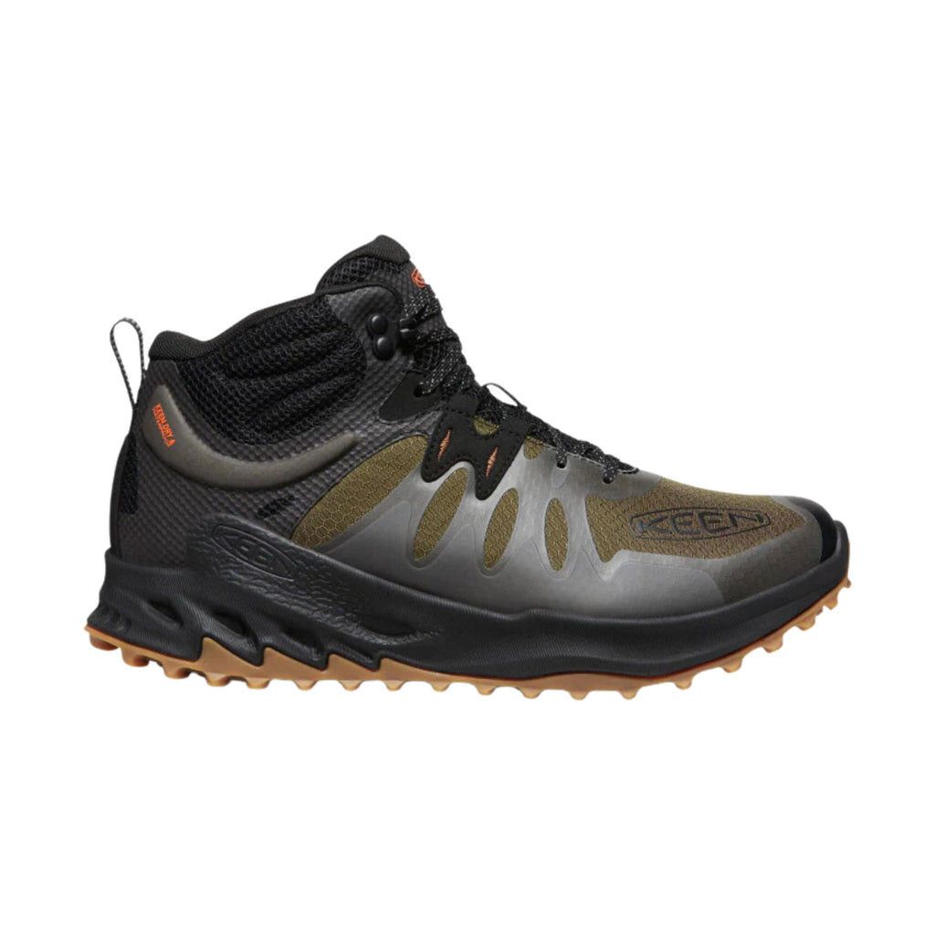 KEEN Men's Zionic Waterproof Hiking Boots - Dark Olive/Scarlet Ibis - Lenny's Shoe & Apparel