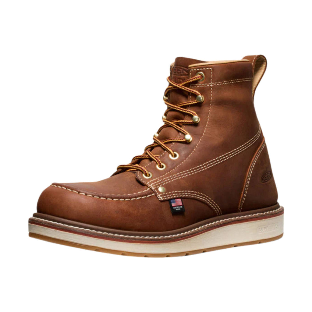 KEEN Utility Men's Liberty 6 Inch Soft Toe Work Boots - Leather Brown/Birch - Lenny's Shoe & Apparel