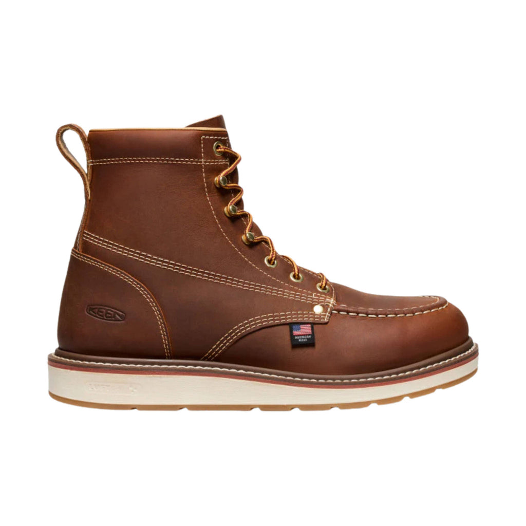 KEEN Utility Men's Liberty 6 Inch Soft Toe Work Boots - Leather Brown/Birch - Lenny's Shoe & Apparel