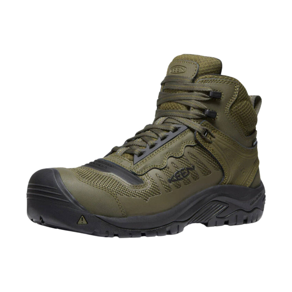 KEEN Utility Men's Reno Mid Waterproof Carbon Fiber Toe Work Boots - Dark Olive/Black - Lenny's Shoe & Apparel