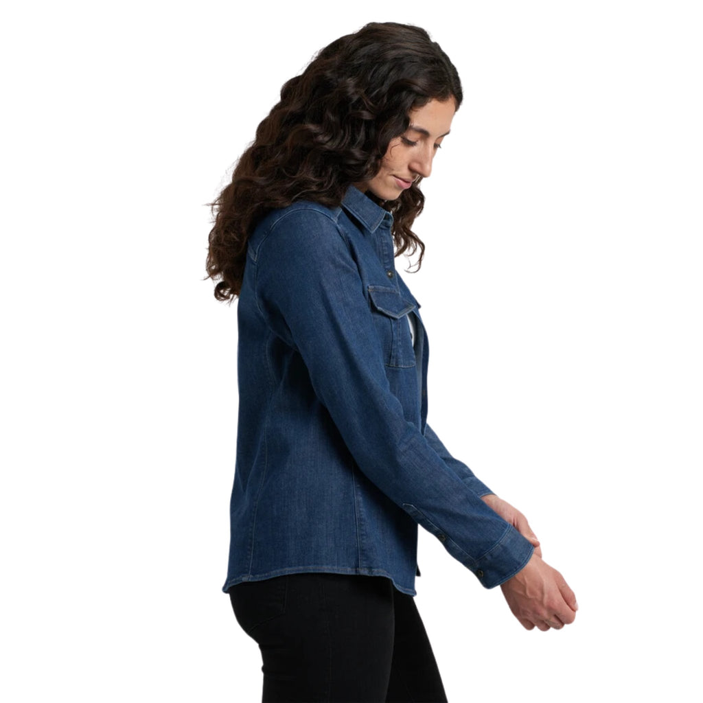 Kuhl Women's Josie Denim Long Sleeve Shirt - Vintage Blue - Lenny's Shoe & Apparel