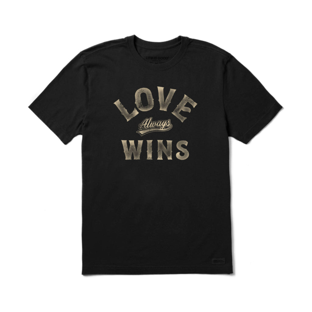 Life Is Good Men's Love Always Wins Crusher Tee - Black - ONLINE STORE CREDIT/EXCHANGE ONLY - Lenny's Shoe & Apparel