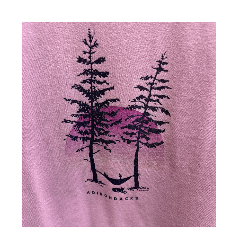 Life Is Good Women's Adirondacks Pine Hammock Tee - Violet Purple - Lenny's Shoe & Apparel