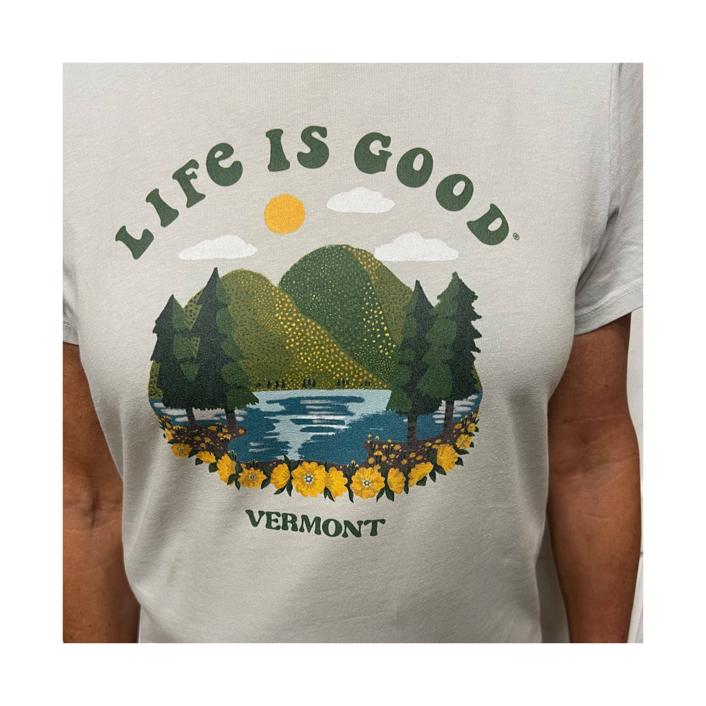 Life Is Good Women's Exclusive Vermont Magic Crusher Tee - Grey - Lenny's Shoe & Apparel