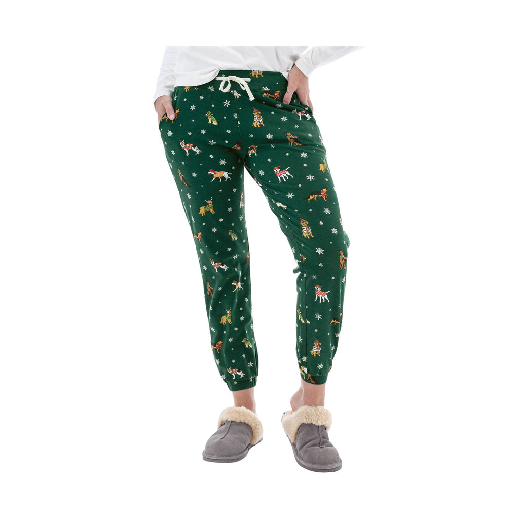 Old Ranch Women's Holiday Dog Pajama Jogger - Evergreen - ONLINE STORE CREDIT/EXCHANGE ONLY - Lenny's Shoe & Apparel