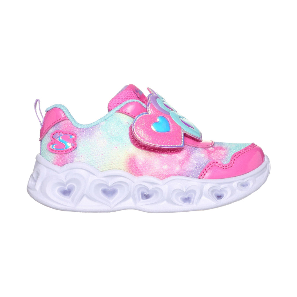 Skechers Heart Lights Shoes - Lovin Reflection Pink/ Turquoise - Lenny's Shoe & Apparel