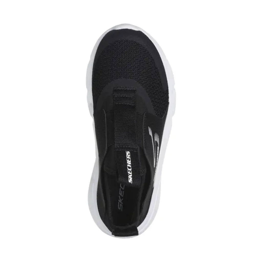 Skechers Kids' Skech Faster Slip On Shoes - Black/White - Lenny's Shoe & Apparel