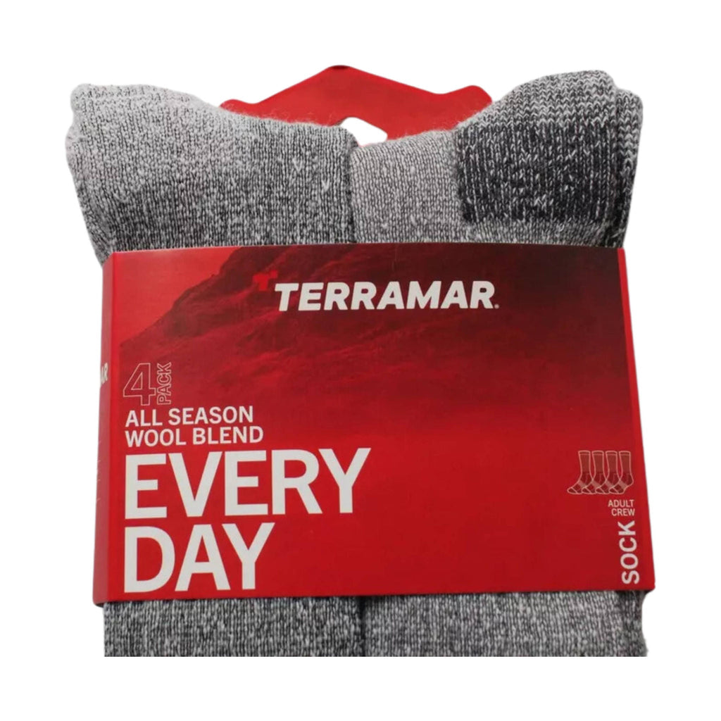 Terramar All Season Wool Sock 4-Pack - Black/Grey - Lenny's Shoe & Apparel