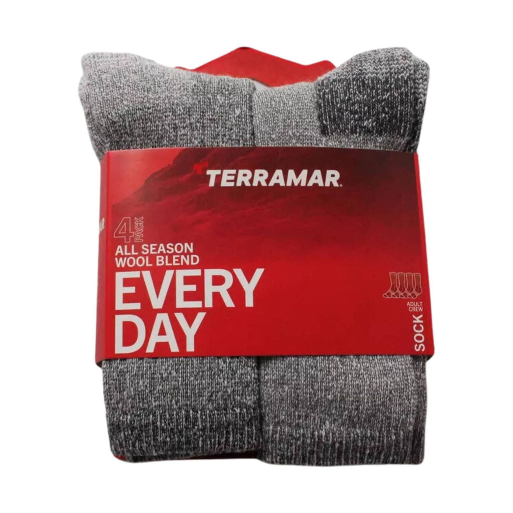 Terramar All Season Wool Sock 4-Pack - Black/Grey - Lenny's Shoe & Apparel