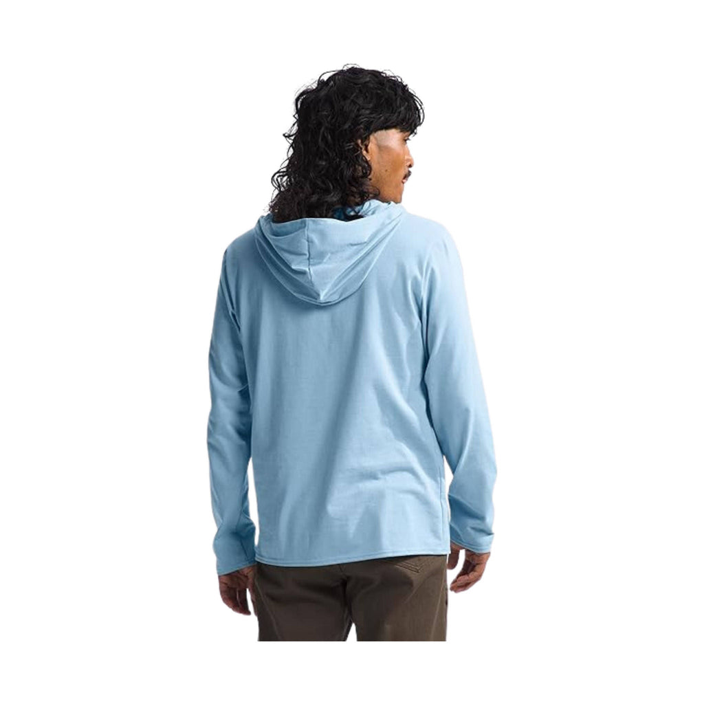 The North Face Men's Long Sleeve Heritage Patch Hoodie - Steel Blue Heather - Lenny's Shoe & Apparel