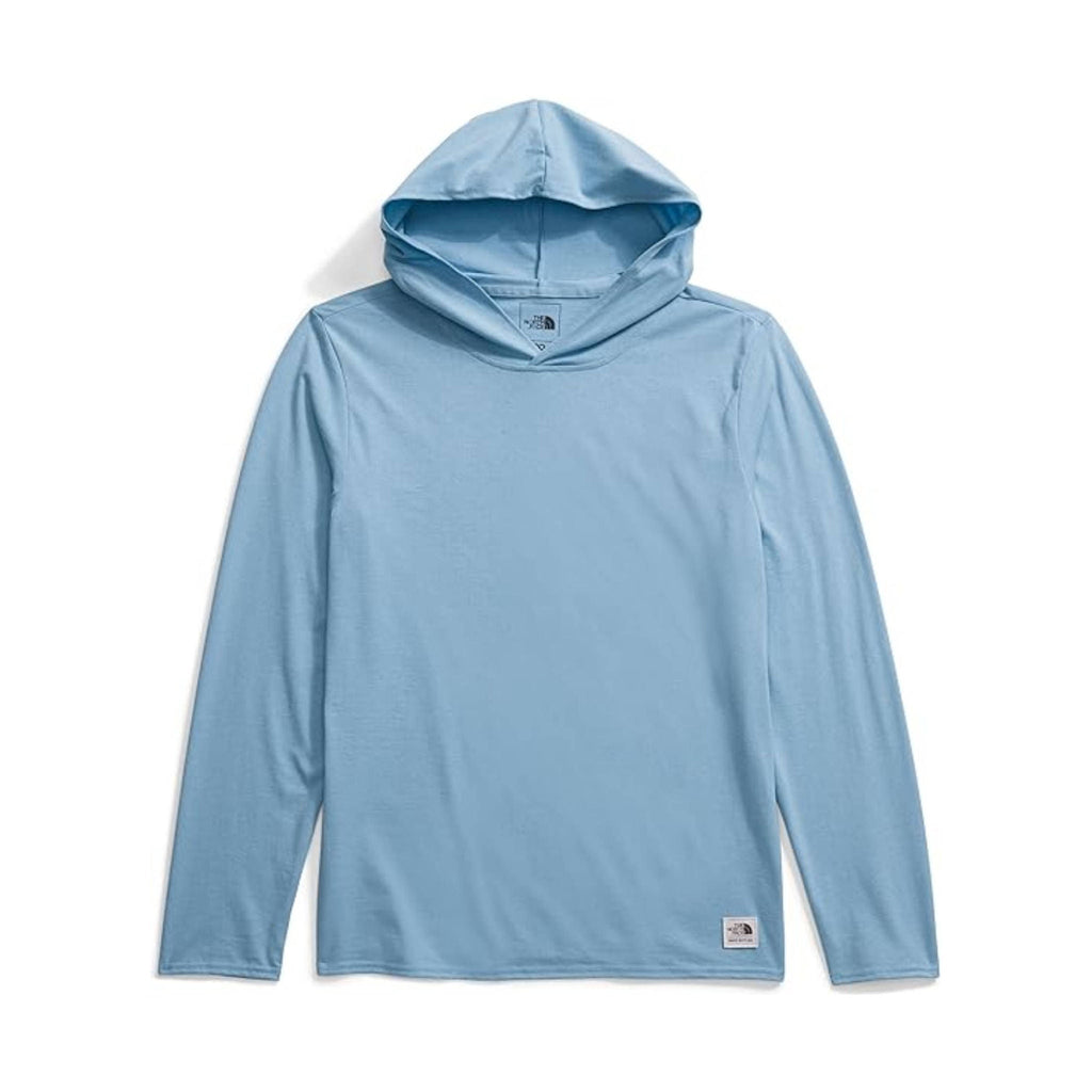 The North Face Men's Long Sleeve Heritage Patch Hoodie - Steel Blue Heather - Lenny's Shoe & Apparel
