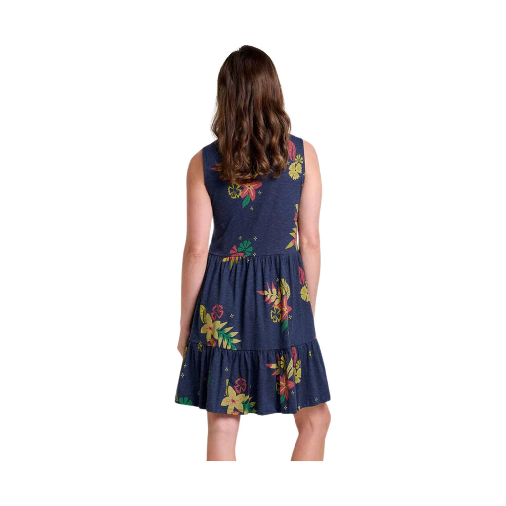 Toad & Co Women's Marley Tiered Sleeveless Dress - True Navy Lg Floral Print - Lenny's Shoe & Apparel