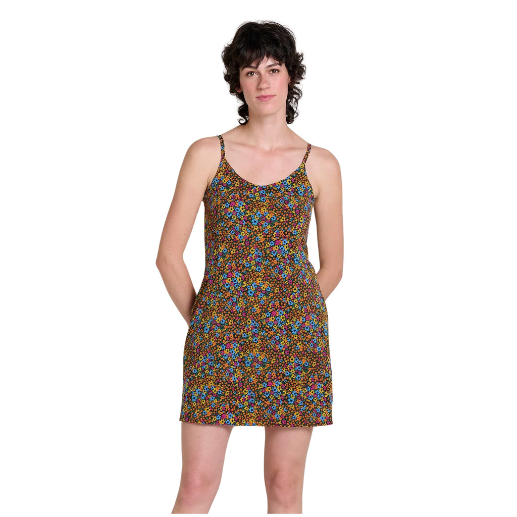 Toad & Co Women's Sunkissed Skort Dress - Black Micro Floral Print - Lenny's Shoe & Apparel