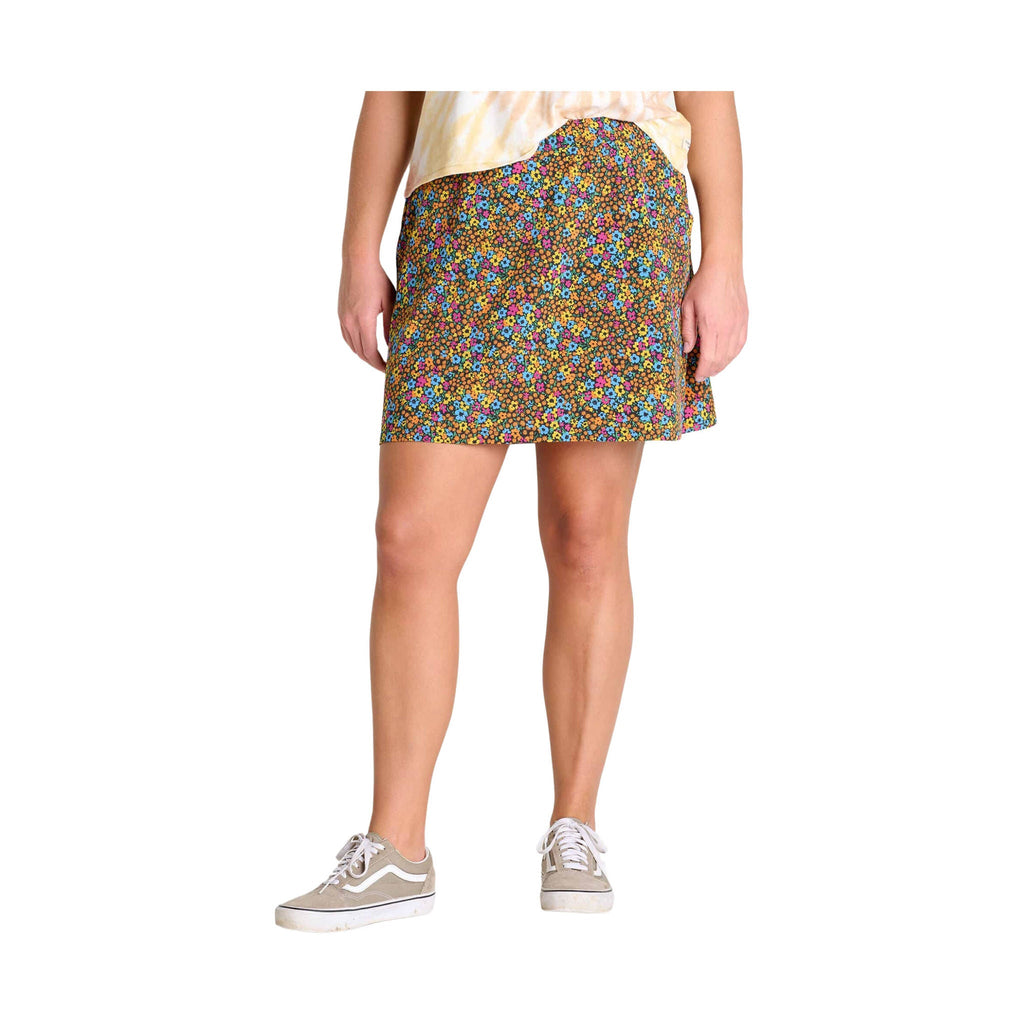 Toad & Co Women's Sunkissed Weekend Skort - Black Micro Floral Print - Lenny's Shoe & Apparel