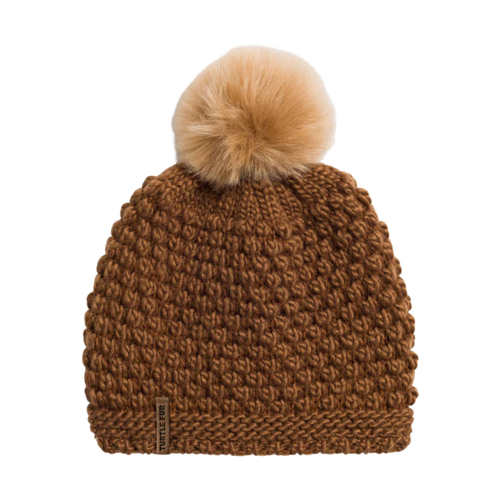 Turtle Fur Snowfall Pom Beanie - Camel - Lenny's Shoe & Apparel