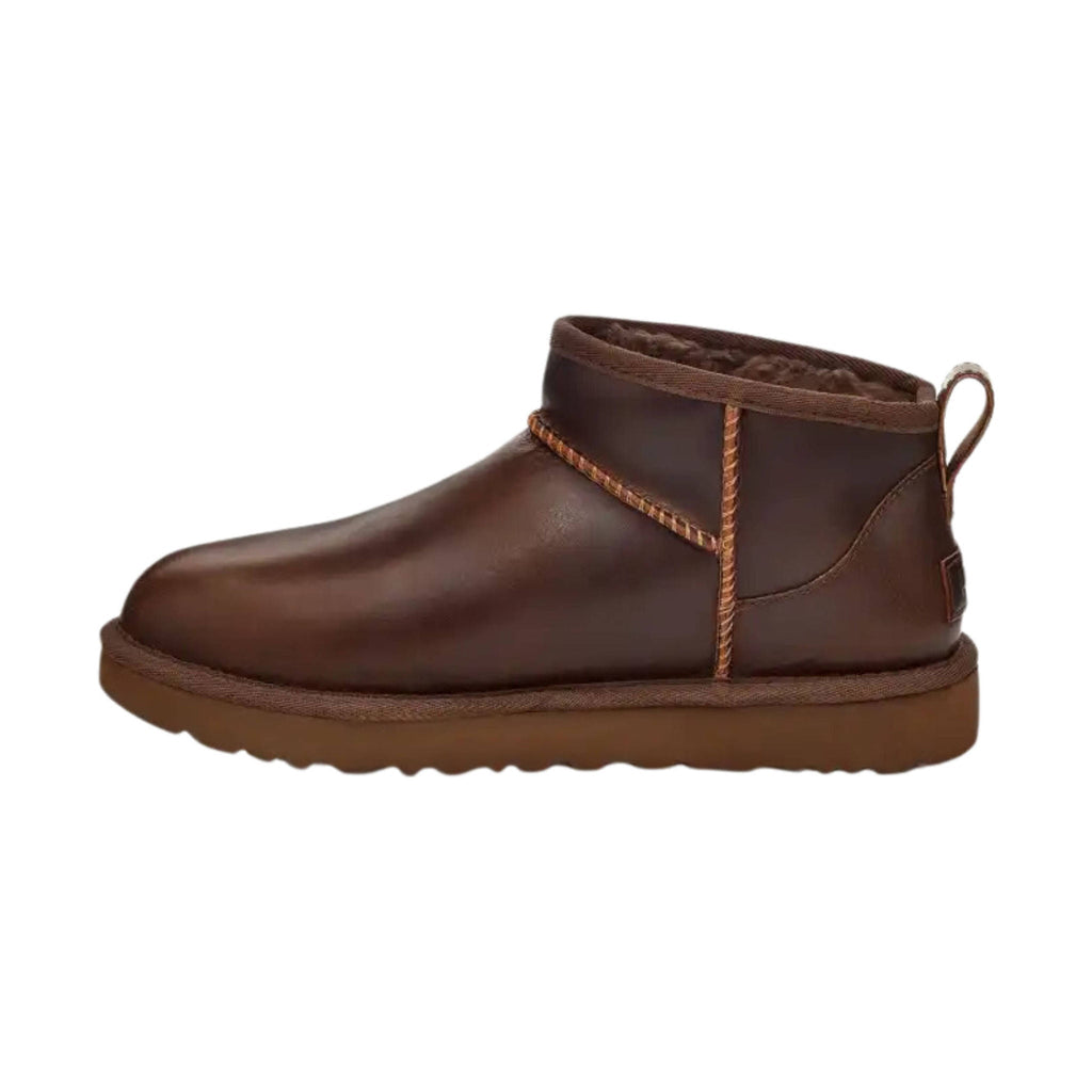 UGG Women's Classic Ultra Mini Leather Regen Boots - Ironwood - Lenny's Shoe & Apparel