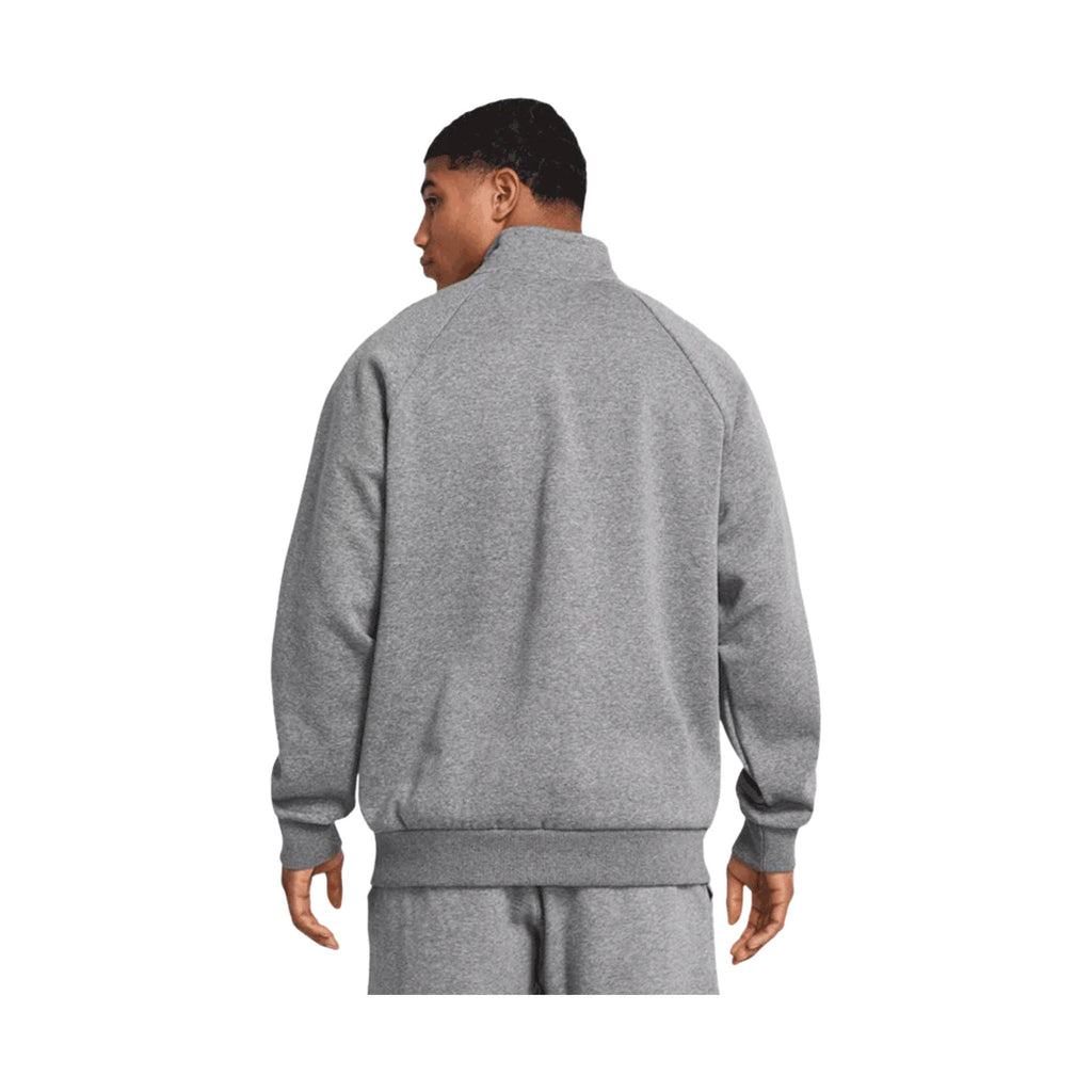 Under Armour Men's Rival Fleece Quarter Zip - Castlerock Light Heather/White - Lenny's Shoe & Apparel