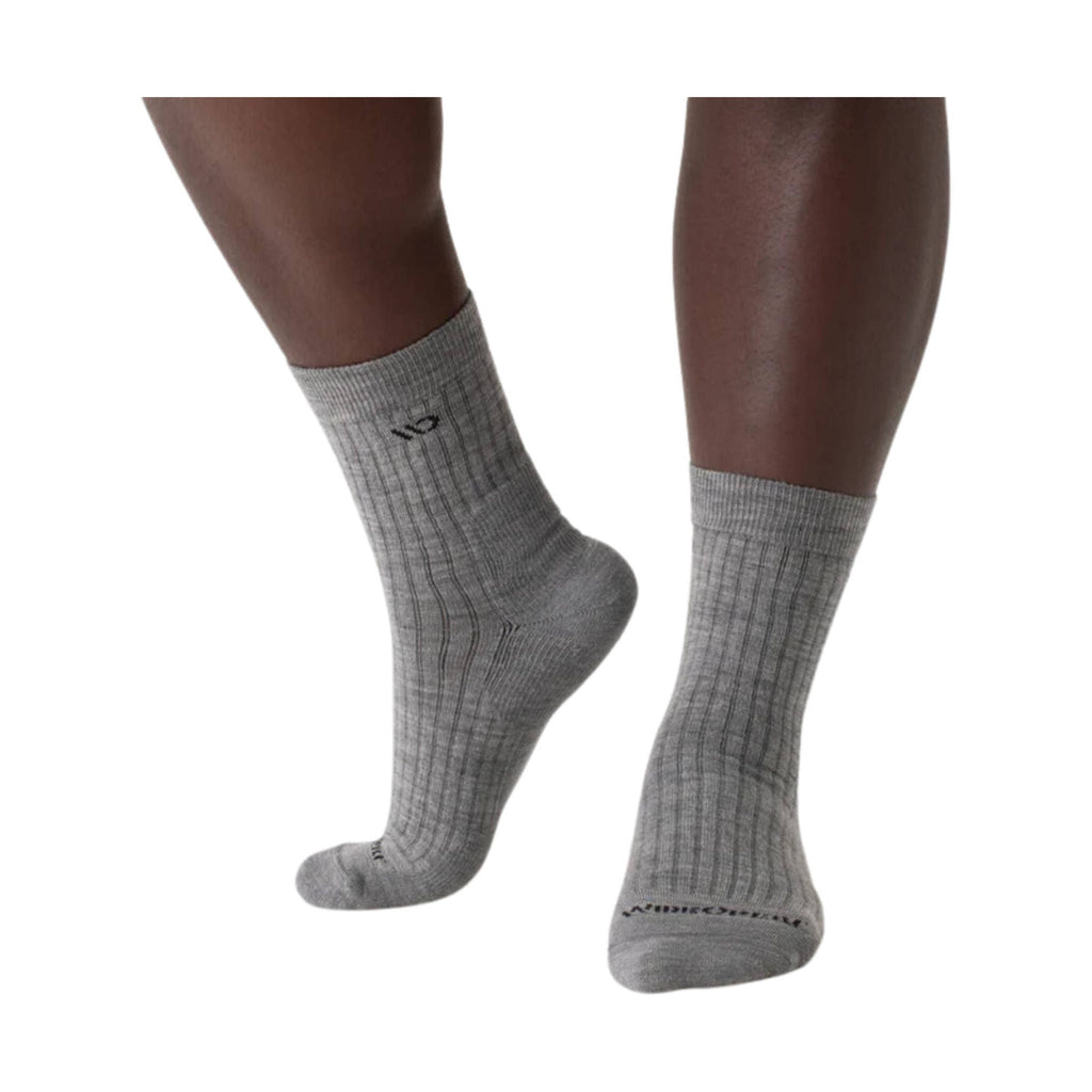 Wide Open Men's Solid Cushioned Micro Crew Socks - Light Gray - Lenny's Shoe & Apparel