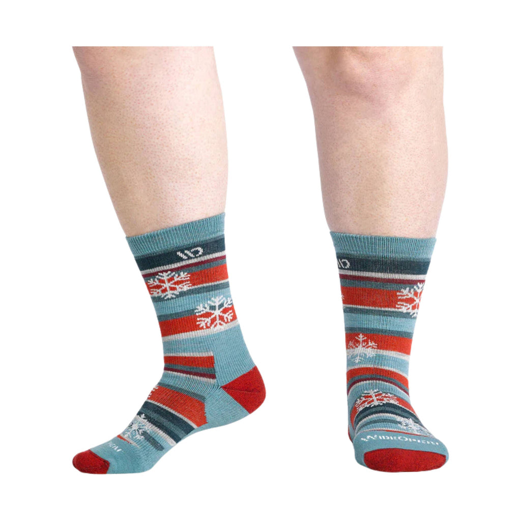 Wide Open Women's Sparkle Cushioned Crew Socks - Light Teal - Lenny's Shoe & Apparel