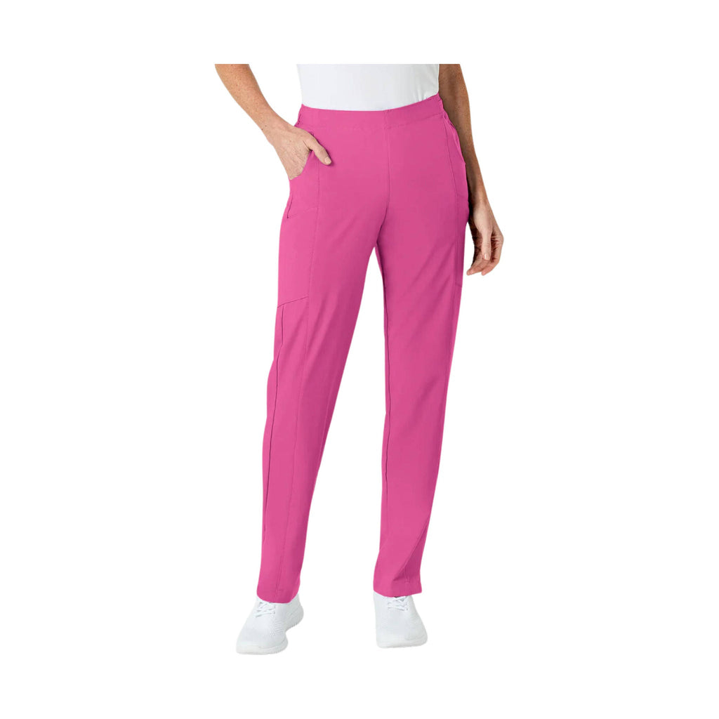 WonderWink Women's Flat Front Cargo Scrub Pant - Hot Pink - Lenny's Shoe & Apparel