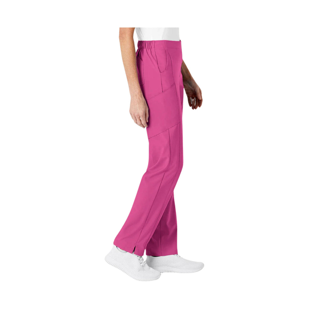 WonderWink Women's Flat Front Cargo Scrub Pant - Hot Pink - Lenny's Shoe & Apparel