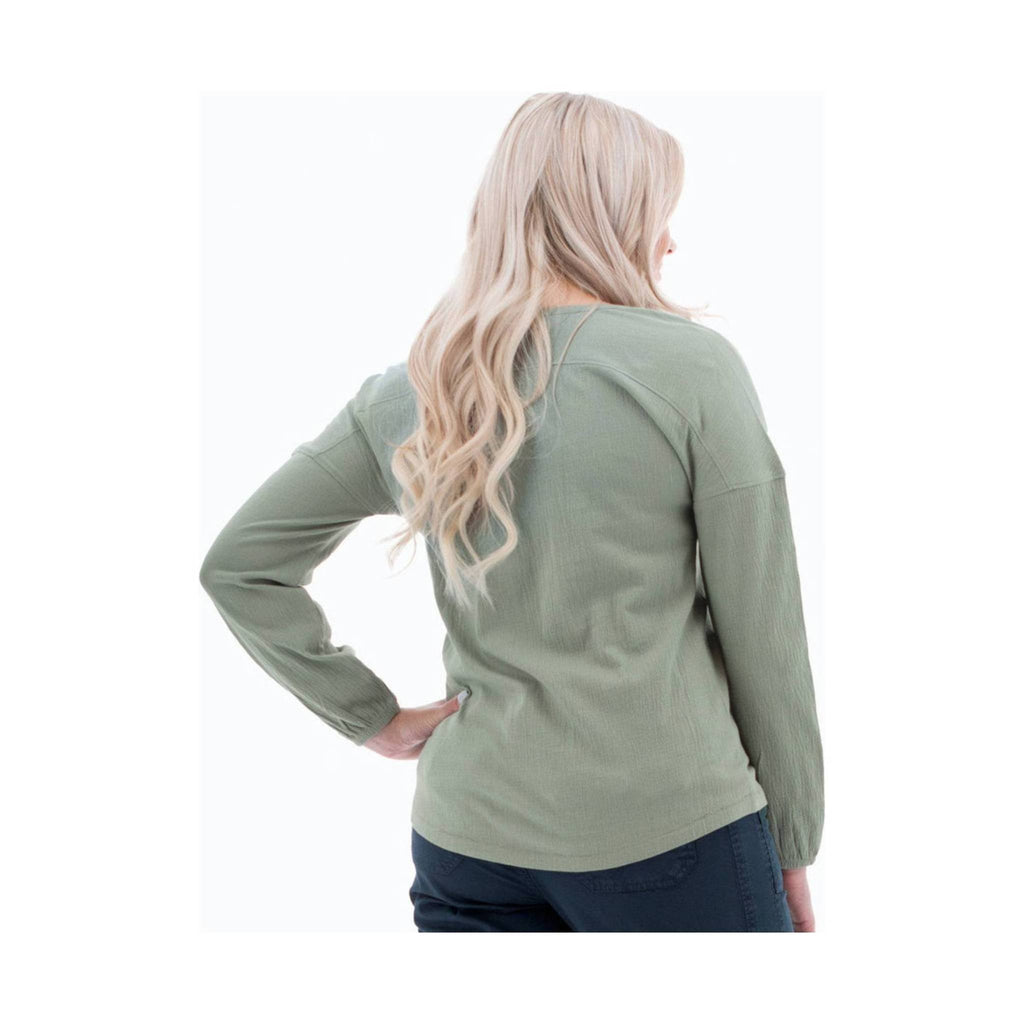 Aventura Women's Nyla Long Sleeve Top - Chinois Green - Lenny's Shoe & Apparel