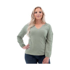 Aventura Women's Nyla Long Sleeve Top - Chinois Green - Lenny's Shoe & Apparel