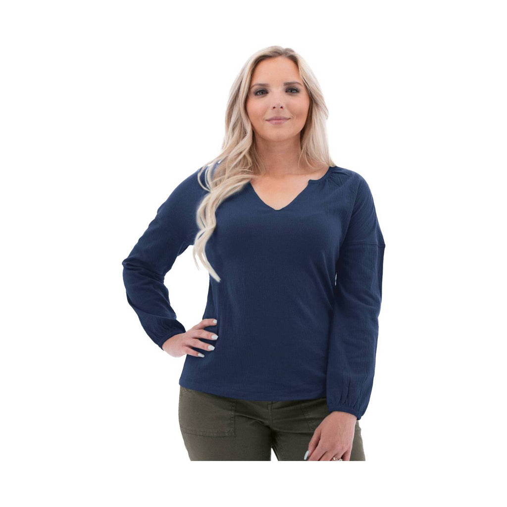 Aventura Women's Nyla Long Sleeve Top - Insignia Blue - Lenny's Shoe & Apparel