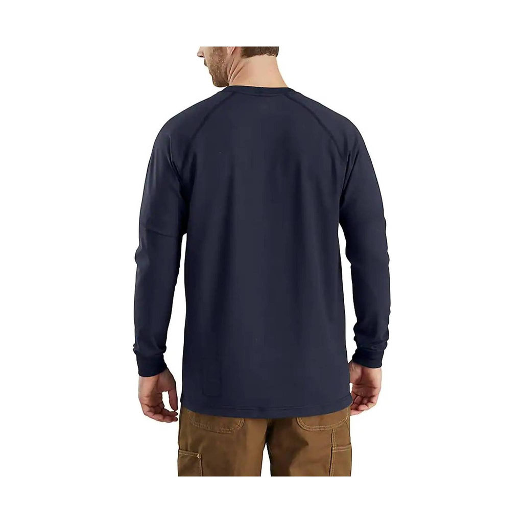 Carhartt Men's Flame Resistant Force Long-Sleeve T Shirt - Dark Navy - Lenny's Shoe & Apparel